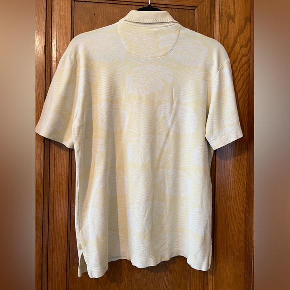 Tommy Bahama Men’s Tropical Yellow and White Golf Polo Size M - Picture 5 of 5